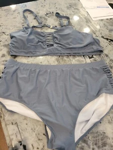 IN'VOLAND Women's Plus Size 24W great lacing Bikini Set  2 Piece Swimsuit - Picture 1 of 16