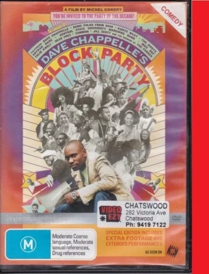 Dave Chappelle's Block Party (DVD,2005,Region 4)  Exrental Disc Repolished:2M#a - image 1 of 2