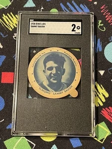 1938 Original Dixie Lids Football Sammy Baugh True RC Rookie SGC 2 - Picture 1 of 2