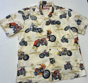 Authentisch Made in Hawaii RJC Herren Größe LARGE Hawaiihemd Motorräder - Bild 1 von 4