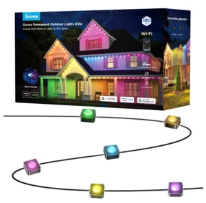 Govee 100ft RGBIC Black Permanent Outdoor Lights Elite Wi-Fi H805A IP67 Sealed - Picture 1 of 19