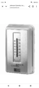 Johnson Controls T-4100-1 Direct Acting Non-Relay Vertical Pneumatic Thermostat - Picture 1 of 6