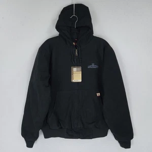 Dri Duck Jacke Herren Large schwarz Cheyene durchgehender Reißverschluss Canvas isoliert Arbeitskleidung NEU - Bild 1 von 13