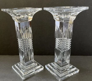 Candelabros Shannon Crystal 9” Art Deco para pilar y cono pesados vintage - Imagen 1 de 9