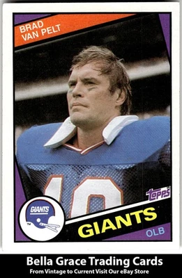 1984 Topps Brad Van Pelt #323 New York Giants NFL Football - Image 1 of 2