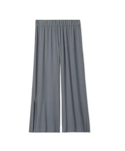 Eileen Fisher 2X Pantaloni alla caviglia pull-on in georgette di seta crepe vita elastica gamba larga - Foto 1 di 12