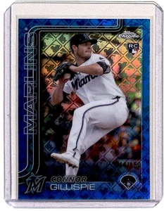 2025 Topps Chrome Logofractor Edition Blue Connor Gillispie RC 44/150 Miami - Picture 1 of 2