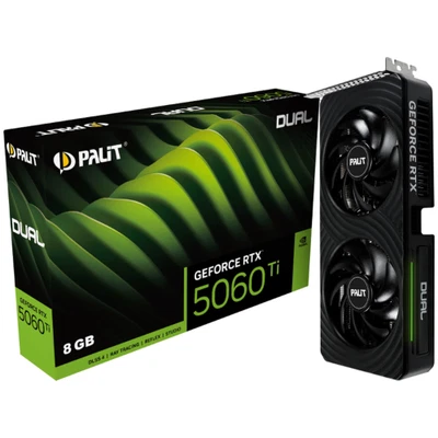 Video Card Palit RTX 5060 Ti Dual 8GB 2407 MHz GDDR7 HDMI NE7506T019P1-GB2062D - Image 1 of 3