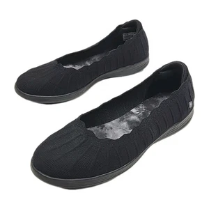 Skechers Schuh Sneaker Ballerinas schwarz Jakobsmuschel Strick Slipper Damen Gr. 8,5 136272 - Bild 1 von 12