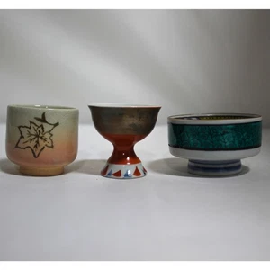 Lot of 3 Franklin Mint: The Great Ryokans of Japan Sake Cups - Picture 1 of 4