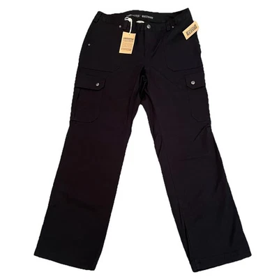 Duluth Trading CurveSetter Waistband Cargo Pants Women’s 12/31 Black Workwear - Image 1 of 4