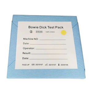 Confezione Test Bowie Dick 10PZ per Sterilizzazione a Vapore - Foto 1 di 1