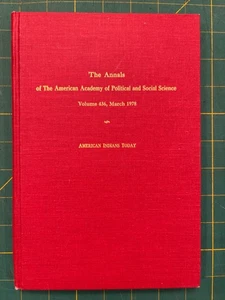 AMERICAN INDIANS TODAY / 1978 / American Academy of Political & Social Science - Foto 1 di 3
