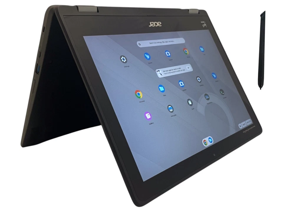 Acer Chromebook Spin 512 R851TN-P4FF 8GB 64GB Folding Touchscreen Laptop Black - Image 1 of 4