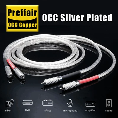 Preffair 0.5M-2M HIFI Multi Device RCA Audio Cable Rhodium Plated Connectors - Image 1 of 4