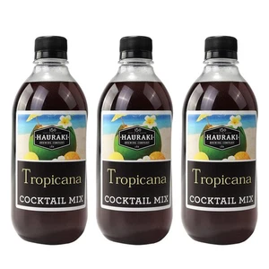 3X Hauraki Tropicana Cocktail Mix 500ml Pineapple Citrus Easy Mix makes 10L - Picture 1 of 5