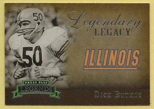 2007 Press Pass Legends Dick Butkus Legendary Legacy Illinois Fighting Illini 4 - Picture 1 of 2