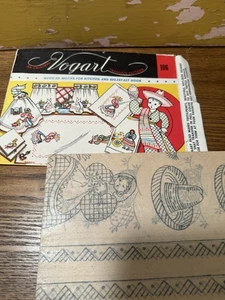 Rincón de cocina y desayuno Vogart patrón de transferencia corte motivos mexicanos #106 vintage - Imagen 1 de 4