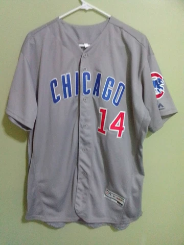 Ernie Banks Chicago Cubs Grey Road Jersey Majestic Size 44 Cover