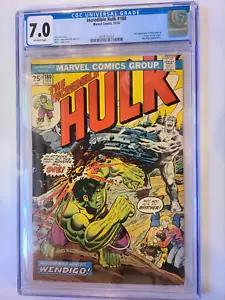 L'INCREDIBILE HULK # 180 MARVEL 1974 CGC 7.0 PRIMA APPARIZIONE WOLVERINE - Foto 1 di 2
