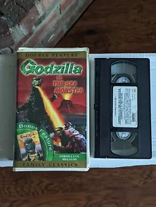 Godzilla vs. The Sea Monster, Godzilla vs. Megalon, VHS Clamshell Double Feature - Picture 1 of 2