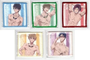 5 pezzi sottobicchiere in tessuto senza Iwatobi Swim Club anime Haruka Makoto Nagisa Rin Rei - Foto 1 di 8