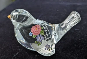 Vintage Fenton 50th Anniversary Bird Figure, Hand Painted flowers & Dove on Back - Picture 1 of 6