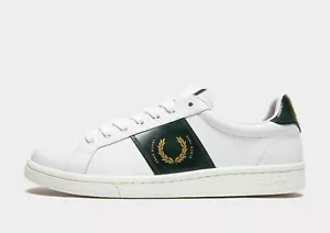 Genuine Fred Perry B721 Leather ® ( Men Size UK 8 EUR 42 ) White / Green - Picture 1 of 7