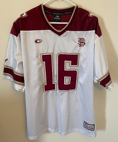 Colosseum Sport Florida State Seminoles #16 White/Red NCAA Jersey Size L Cover