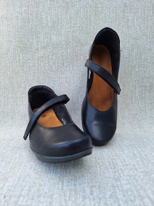 NAOT Muse Black Leather Heels Mary Jane Adjustable Strap Shoes Sz 42 / 11 - 11.5 - Picture 1 of 15