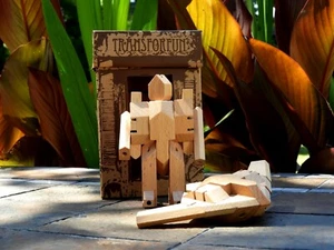 WooBot - Wooden Robot Transforms into a Stealth Fighter - Picture 1 of 4