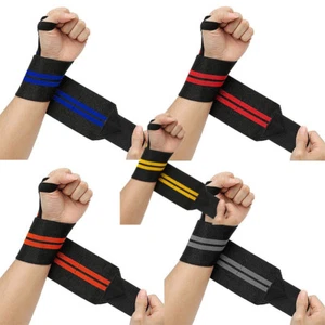 Soporte Power Levantamiento de Pesas Muñeca Pulgar Envoltura Gimnasio Entrenamiento Puño Correa Barra Soporte - Imagen 1 de 7
