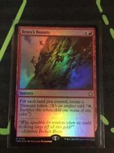 MTG Magic The Gathering Brass’s Bounty Foil FDN Rare Sorcery Treasure Commander - Picture 1 of 1