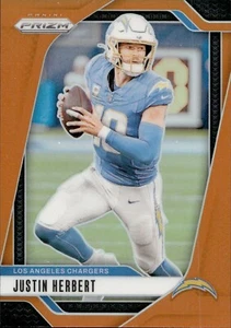 Justin Herbert - 2024 Panini Prizm - Numbered /249 - Orange Prizm #157 - Bild 1 von 2