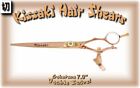 Kissaki Hair Scissors 7.0" Gokatana Rose Gold White DOUBLE SWIVEL Hair Shears