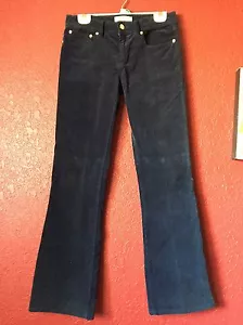 TORY BURCH dunkelblau Cord CLASSIC TORY BOOT CUT Mid Rise Stretch Hose 27 - Bild 1 von 8
