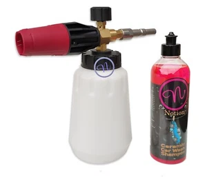 Lanza de espuma para nieve compatible con Kranzle con ajuste de liberación rápida D12 y champú para automóvil - Imagen 1 de 7