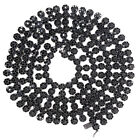 Black Gold Finish Simulated Lab Diamond Flower Cluster 2 Row Chain Necklace Mens