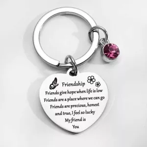 Friendship Gifts For Her Metal Keyring Birthday Christmas Gift For Best Friend - Picture 1 of 4