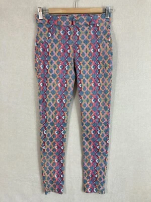 Leggings HUE Pequeños Multicolor Estampado Geométrico Pull On Mezcla de Algodón Foto 1 de 4