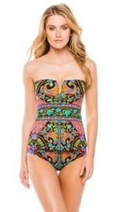 NWT $192 Nanette Lepore Kings Road Sz XS Honey Tankini Top & Sz S Charmer Bottom - Picture 1 of 6