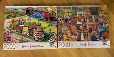 Lot Of 2-2000 Piece Jigsaw Puzzle Joseph Burgess Nancy Wermersbach Art