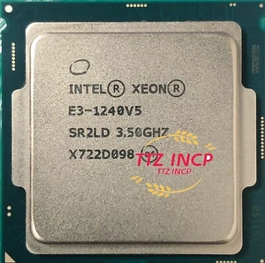 Intel Xeon E3-1240 V5 SR2LD 3.5GHz 4Cores 80W 8MB 8 GT/s LGA-1151 CPU Processor - Picture 1 of 3
