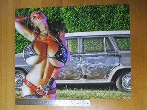 Busty Woman in Bikini with EH Holden Station Wagon - Ranton - Picture 1 of 2
