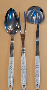VTG FLINT Arrowhead Stainless Steel USA 3Pc Harvest Wheat Utensils Cottagecore - Picture 1 of 6