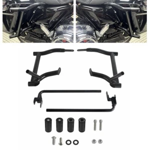 Barra de choque protectora de alforja trasera de 1/4" de diámetro con soporte inferior para Harley Touring - Imagen 1 de 9