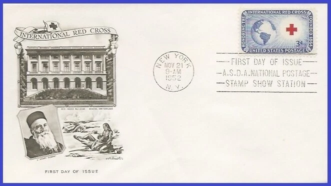 USA3 #1016 U/A ARTMASTER FDC   International Red Cross - Image 1 of 1