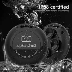 Waterproof Bluetooth Remote Control Camera Selfie Shutter for iPhone Android - Afbeelding 1 van 12