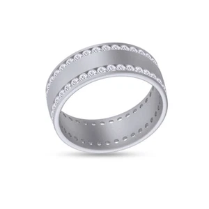 1.44 Ct Round Cut Diamond Men's Engegement Wedding Band Ring 10K Gold Lab Grown - Picture 1 of 12