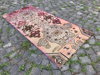 Alfombra antigua turca alfombra bohemia alfombra Oushak alfombra vintage alfombra de lana hecha a mano Foto 1 de 4